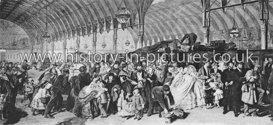 Interior Paddington Great Western Railway Station. London. c.1858.